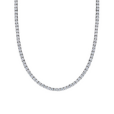 Sterling Silver Large Tennis Necklace - 3mm